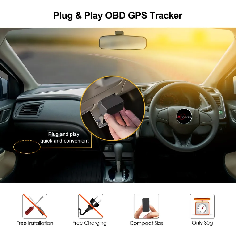 Prazata OBD2 gps трекер автомобильный трекер OBD штекер Автомобильный gps MV22 голосовой монитор гео забор SOS Вибрация превышение скорости сигнализации