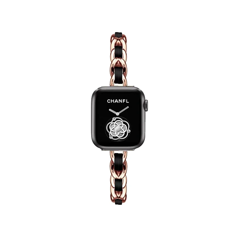 Ремешок из нержавеющей стали для Apple Watch Band 38 мм 42 40 44 металлический браслет iWatch