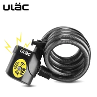 ulac bike lock bicycle electronic alarm lock cycling 110db loud cable mtb bicycle anti theft locks road bike safe wire locks