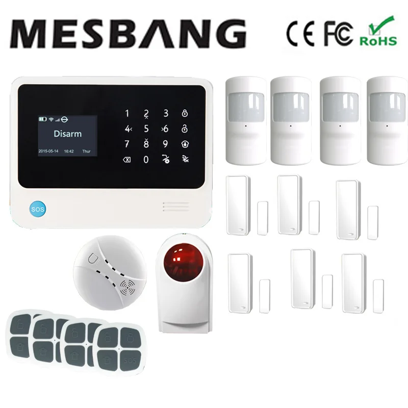 09 Wifi GSM Беспроводная сигнализация домашняя охранная сигнализация wifi сигнализация с английским французским русским испанским, голландским - Цвет: 09