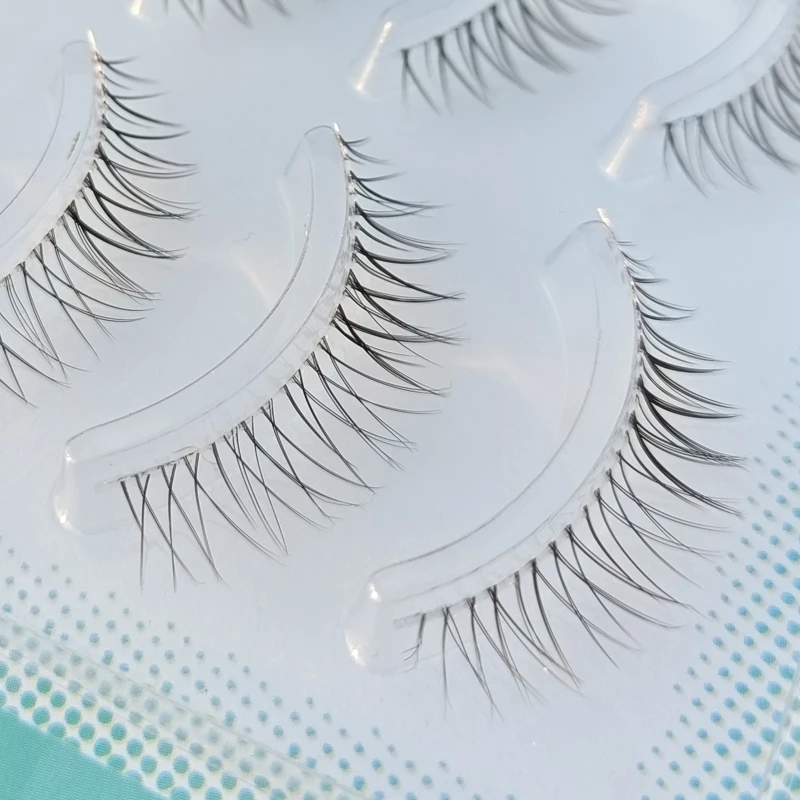 Набор натуральных ресниц для наращивания прозрачные мягкие Накладные ресницы в