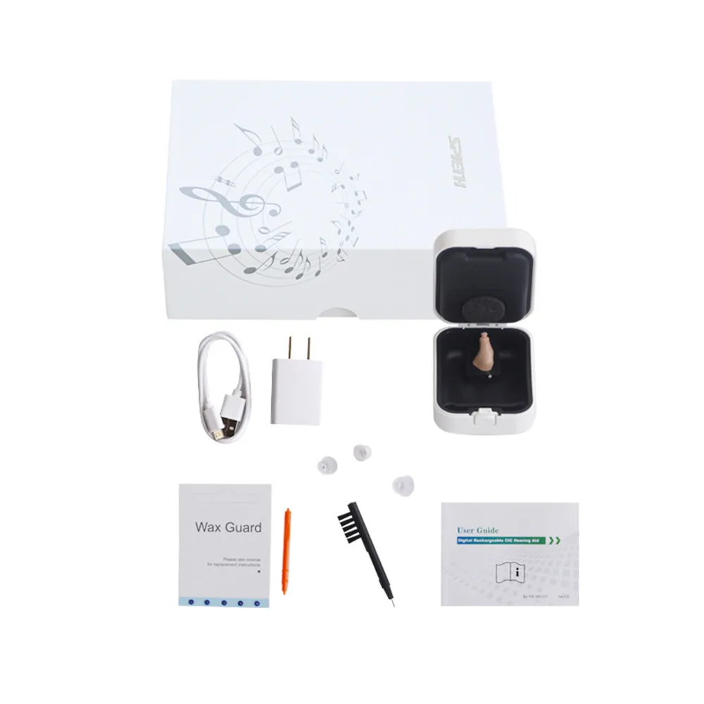 

10 Channels Low Moq Price Invisible CIC Rechargeable Manual Digital Ear Sound Amplifier Hearing Aid Economic Earphone