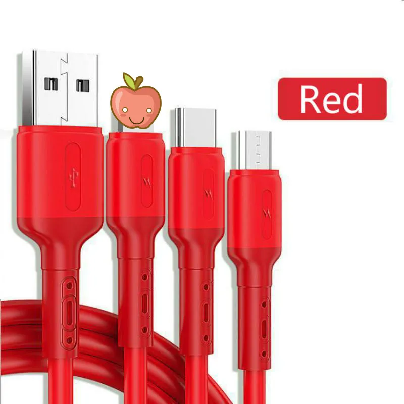 Зарядный провод 3 в 1 для iphone 7 lightning Android Type C|Кабели мобильных телефонов| |