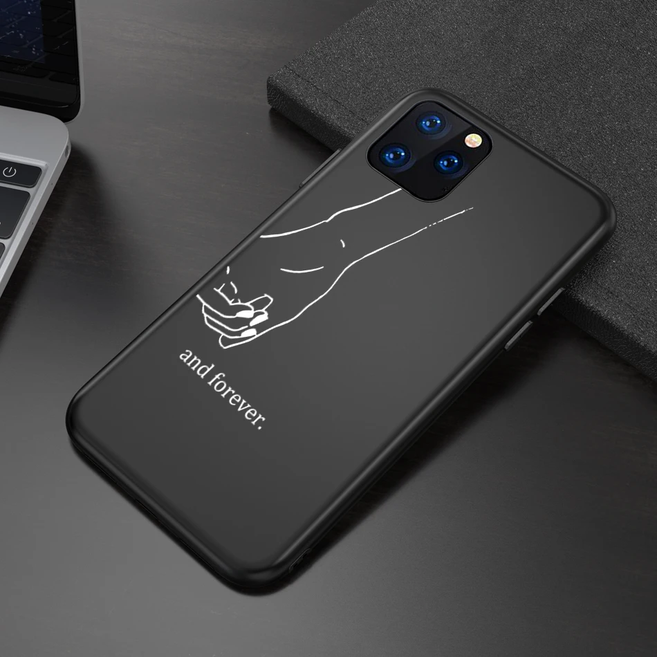 Lovebay Пары Любовь Сердце Простой чехол для телефона для iPhone 11 Pro Max X XS XR Xs Max 6 6s 7 8 Plus Мягкий ТПУ силиконовый чехол - Цвет: AC9855