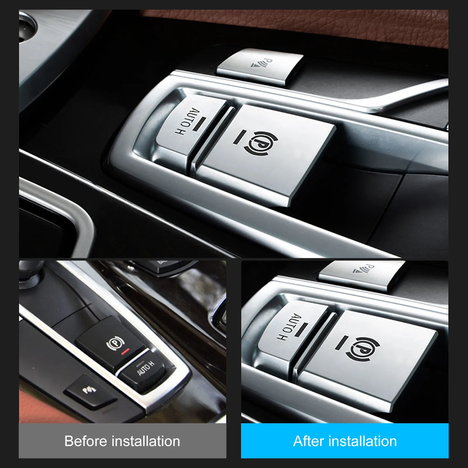 

Car Handbrake Parking Brake P Button Switch Cover For BMW F10 F02 F25 F26 F15 F16