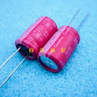 4pcs new elna roa cerafine 25v100uf 10x16mm 100uf25v audio electrolytic capacitor 100uf 25v red robe roa 25v101mp 25v 100uf