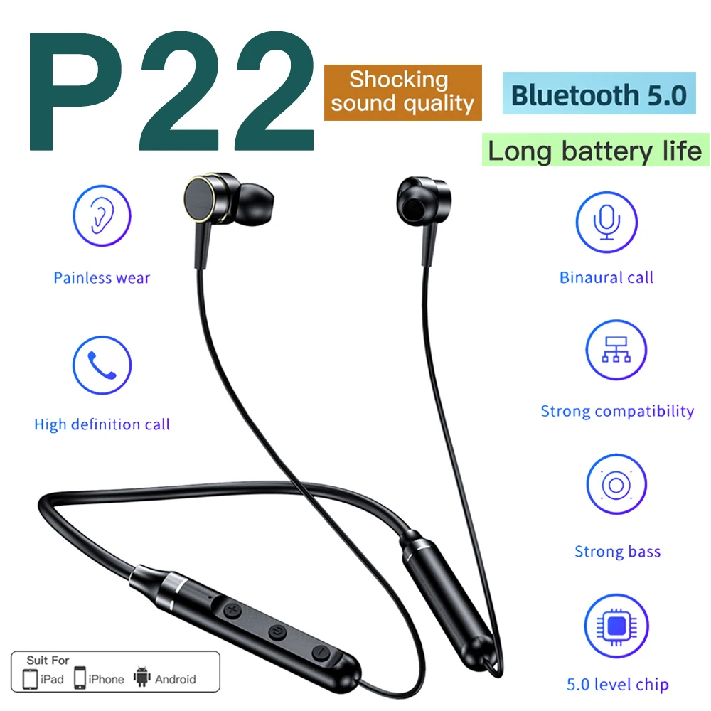

P22 TWS ecouteur Bluetooth In Ear Wireless fone sem fio Headset audifonos inalambrico Gaming Handfree Soundpeats with Microphone
