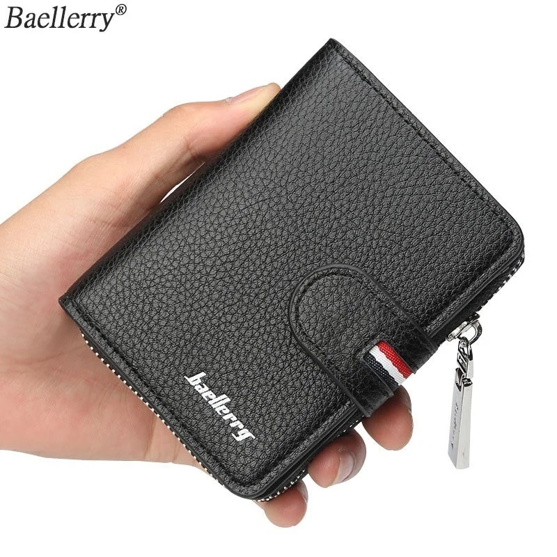 Baellerry кошелек для карт мужской повседневный короткий на молнии с карманом монет