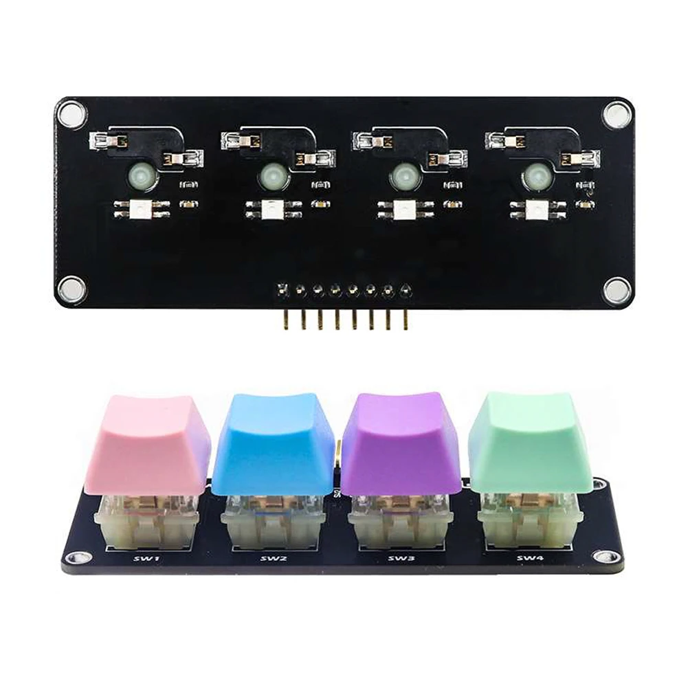 Механическая клавиатура RGB с 4 клавишами модуль клавиатуры радужная светодиодная