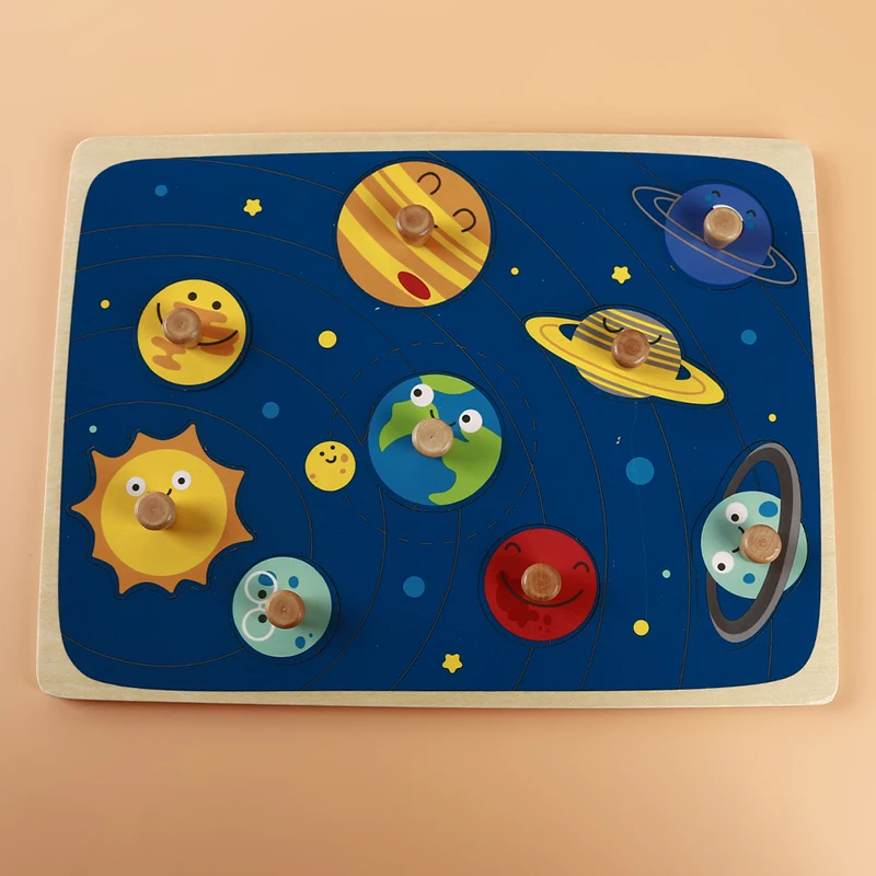 

Early Childhood Educational Toys Wooden Plate Clutch Kids Three-Dimensional Puzzle Toys For Kids Cognitive Ability Love Gift