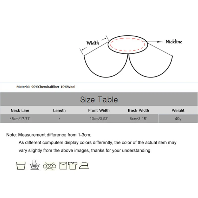 

Japanese Womens Sweet Doll False Fake Collar Ruffles Trim Detachable Half Shirt Cute Detachable Collar