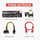 Переходная карта 008s009s Ver009S Plus 3 в 1 Molex 4Pin SATA 6PIN PCI-E PCI Express адаптер 1X 16X USB3.0 удлинитель