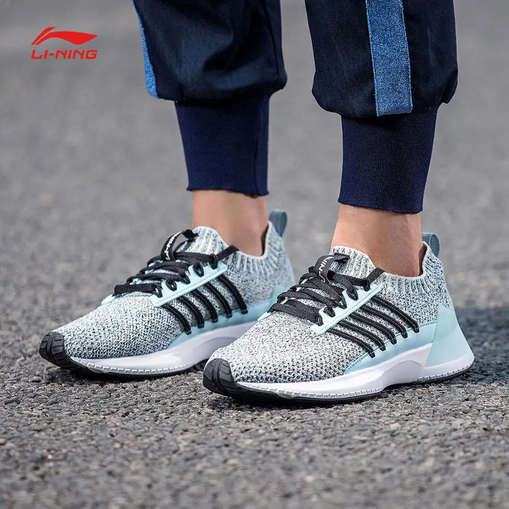 Li-Ning Женская свободная бегун I Классическая обувь для ходьбы li-ning CLOUD LITE однотонные Тканные спортивные стельки для обуви кроссовки AGCN194 SJAS18