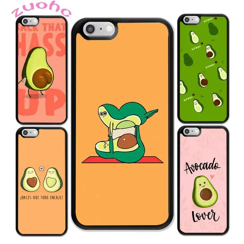 

Avocado Cartoon Cute Case For Iphone 11 Original Iphone 11 Pro Max XR SE 2020 6S 7 8 Plus Plexiglass Hard Case For Iphone 12pro