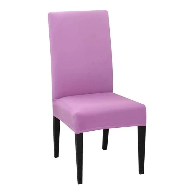 

D-PLAIN SOLID COLOR CHAIR COVER SPANDEX SLIPCOVERS