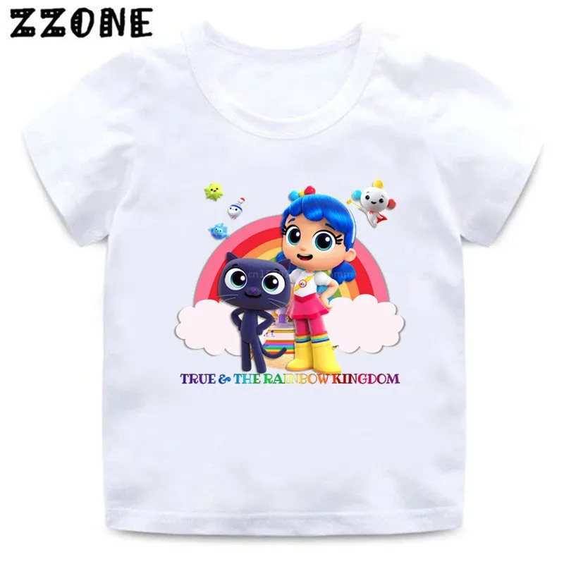 Футболка с изображением мультяшного истинного и радужного Королевство Забавная