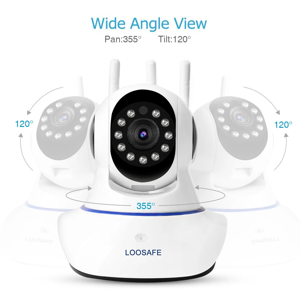 LOOSAFE 1080P 2MP Домашняя безопасность IP пришел детский монитор в помещении сеть