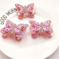 glitter butterfly sequin padded appliques for diy accessories craft handmade decoration
