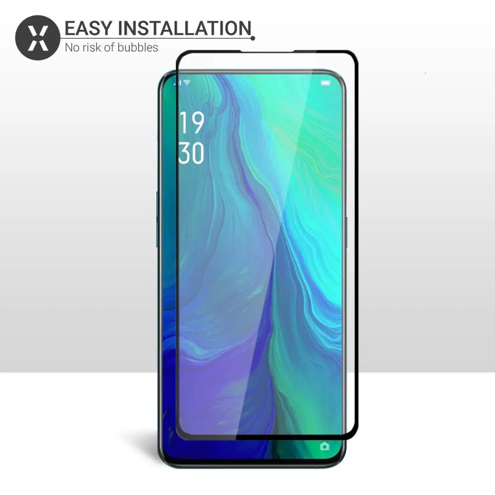 9D 9H Full Glue Cover Black Tempered Glass For OPPO Realme X Screen Protector Lite Protective Film | Мобильные телефоны и
