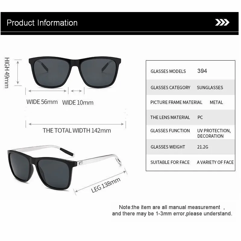 Очки солнцезащитные Мужские поляризационные зеркальные очки большого размера