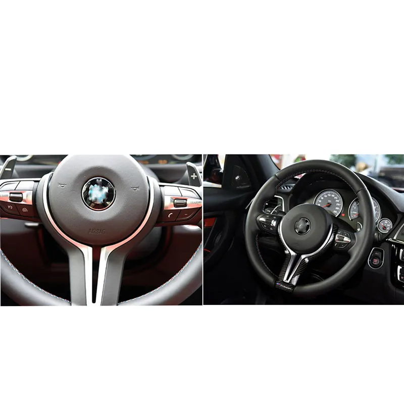 Продажа Для BMW M Series M2/F80 M3/F82 M4/F10 M5 2014-/F06 F12 F13 M6/F15 X5M/F16 X6M внутренняя отделка рулевого колеса из углеродного волокна