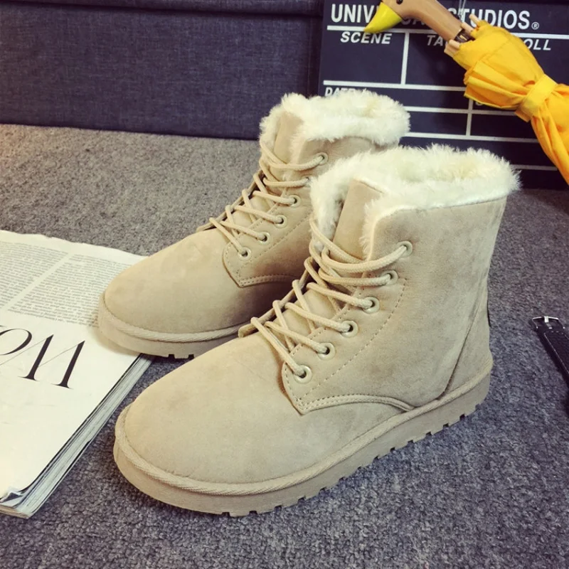 Новинка 2019 женские зимние ботинки зимняя женская теплая обувь на плоской