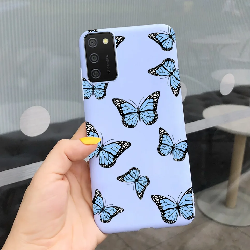 Чехол 6 5 дюйма для Samsung A03s A02s чехол с рисунком бабочек подсолнухов Coque Fundas Galaxy A03 s