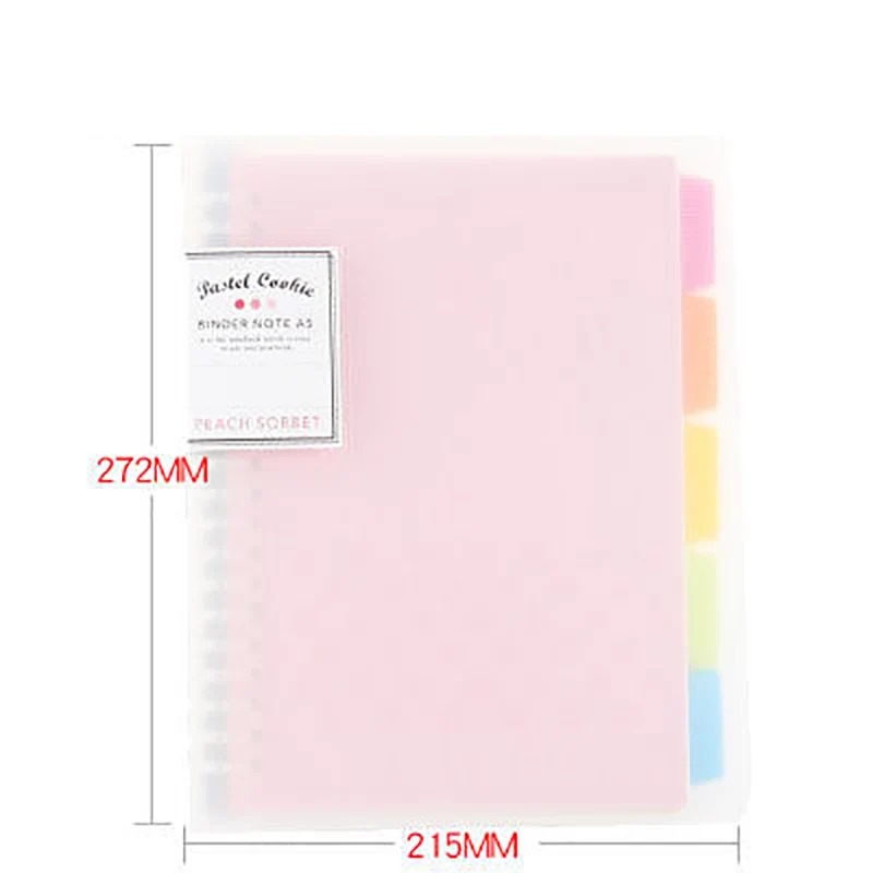 Свободный лист Внутренний сердечник Macaron Note Boo офисные школьные принадлежности кольцо связующее A5 B5 тетрадь дневник план связующее - Цвет: B5 pink RUCP11P