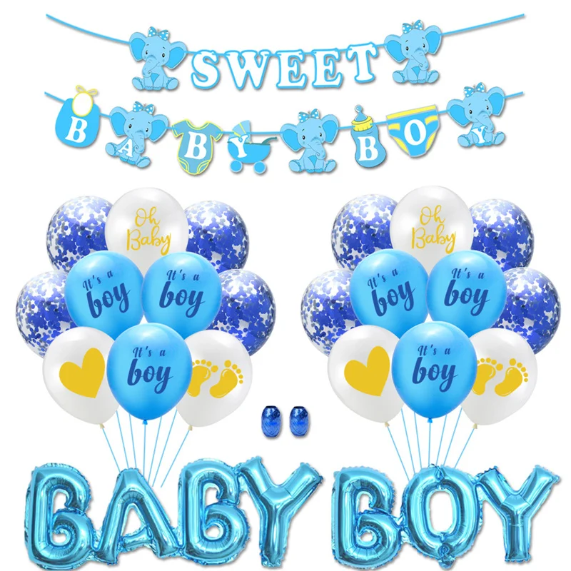 

Gender Reveal Balloon Sant Boy Themed Birthday Party Decoration Christening Party Decoration Aluminum Foil Balloon Party Suppl