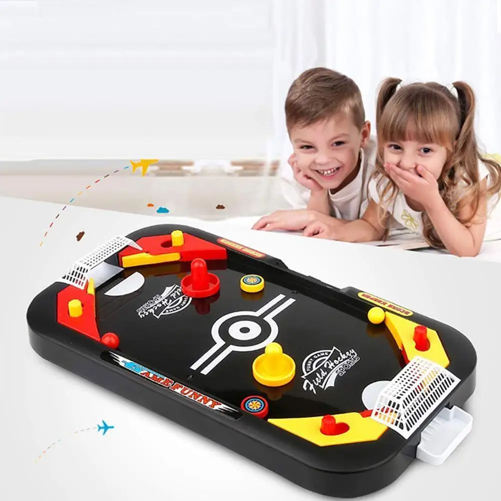 

New Mini Air Hockey Toy Puzzle Mini Board Game Soccer Hockey Parent-child in 2 1 Tabletop Interactive Multiplayer I5S9