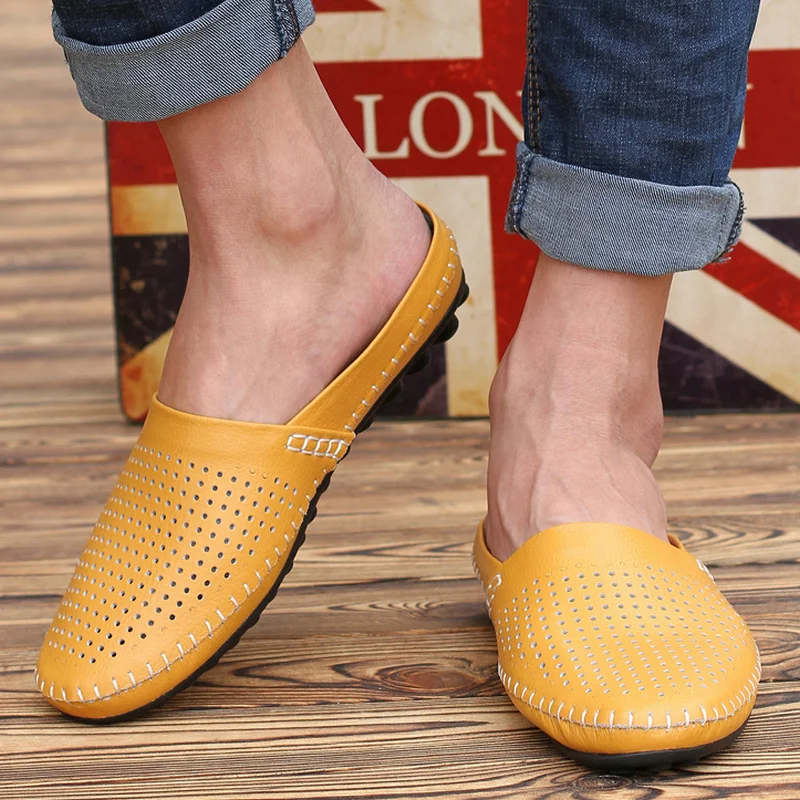 

2021 sandals, half slippers, bare heels, spring and summer breathable shoes, casual beach shoes.