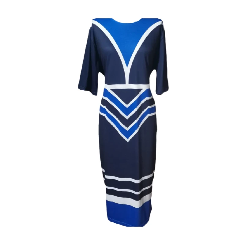 Plus Size Dresses Women Elegant Evening Party Dress 2021 Fashion Geometric Half Sleeve Bodycon A line Work Dress 3XL 4XL 5XL