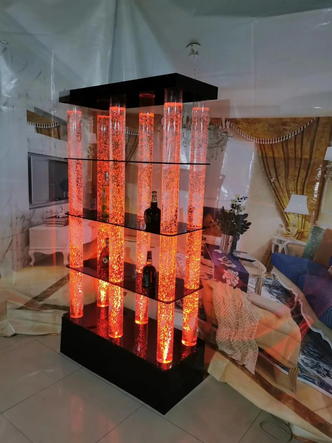 Настройка: экран винного шкафа водяных пузырей винный шкаф для водяной колонки