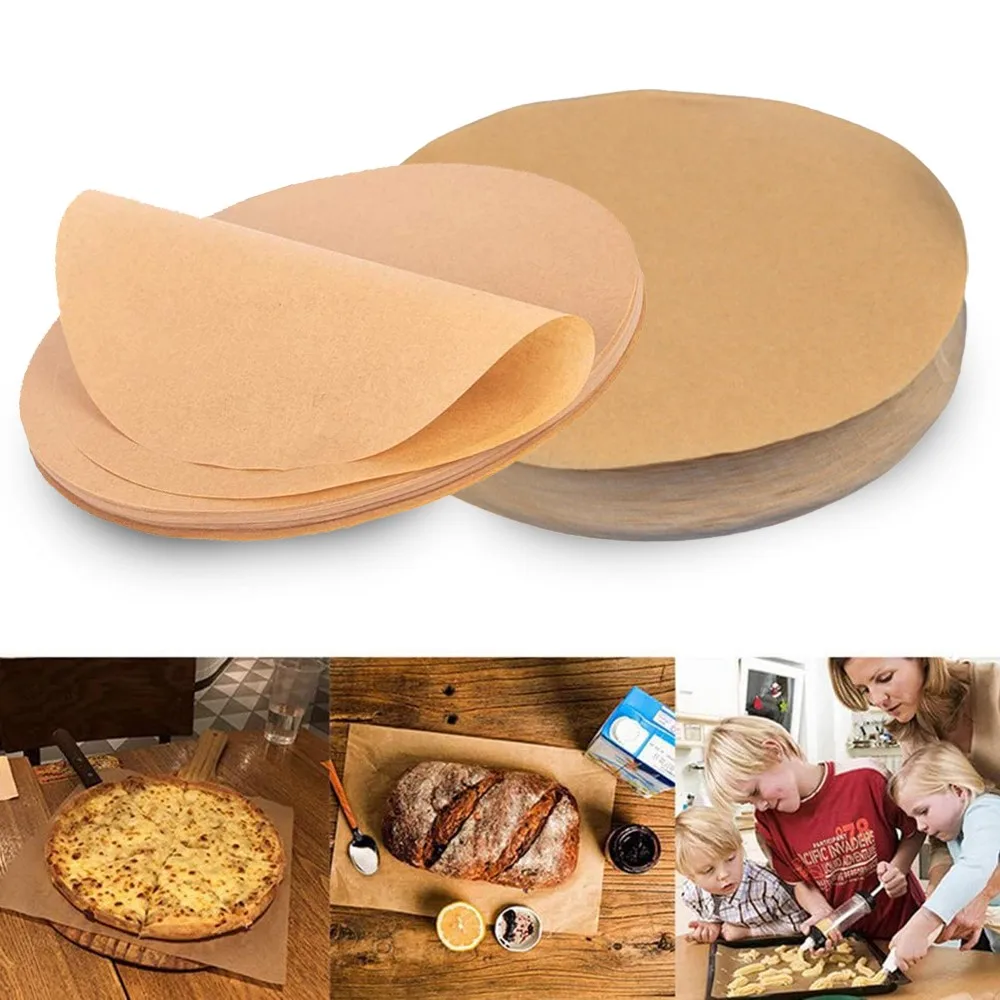 100 шт. круглая бумага для выпечки торта листы из пергаментной бумаги неотбеленная