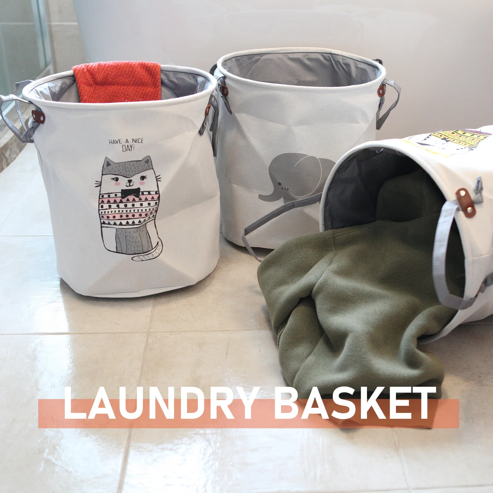 

Foldable Laundry Basket Canvas Household Dirty Laundry Clothing Storage Bucket Clothes Toys Picnic Box Organizer Wasmand Sundrys