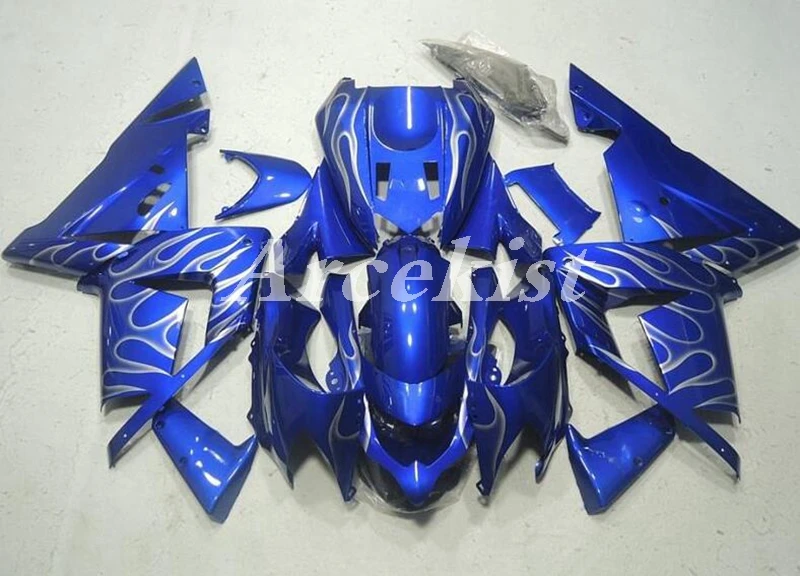 

Новый ABS весь обтекатели комплект подходит для Kawasaki Ninja ZX-10R ZX10R 10R 2004 2005 04 05 средства ухода за кожей комплект синего цвета