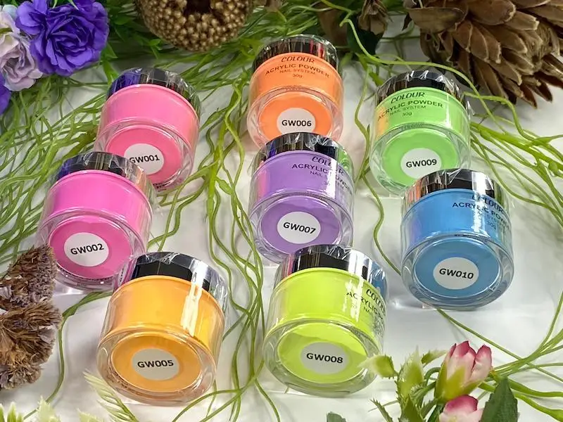 

12 Jars (12Colors Nail Powder ) Colored GLOW IN THE DARK Acrylic & dipping powder for nails Glow-In-The-Dark Acrylic Powder