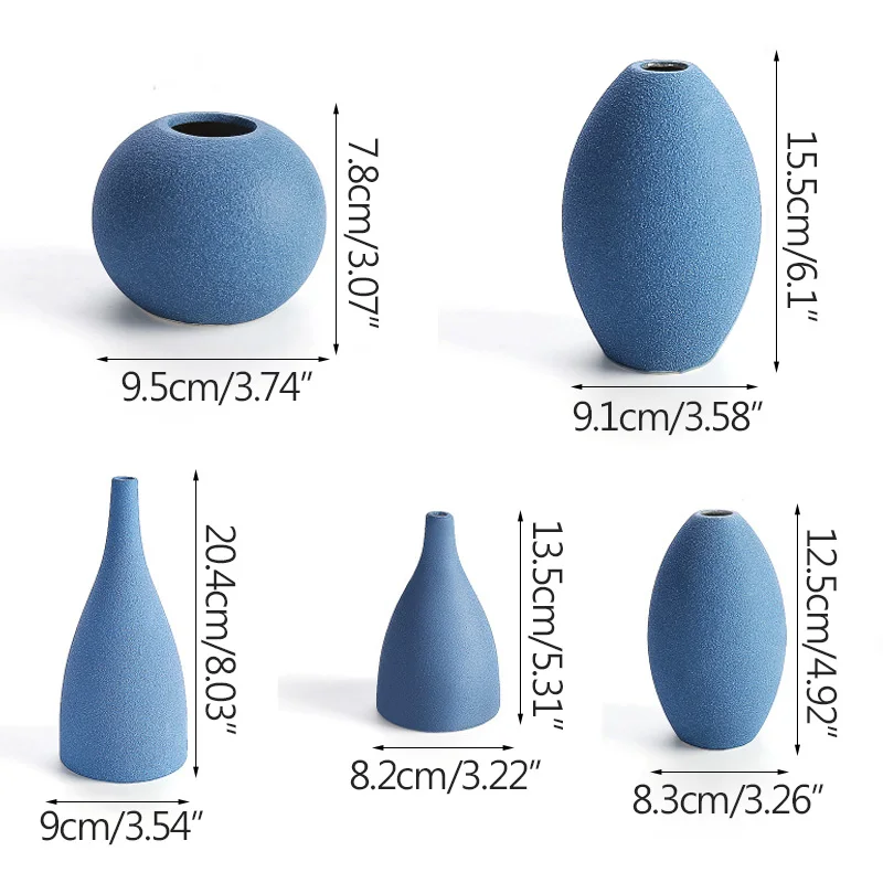 Средиземноморская керамическая дзен ваза Strongwell для сушеных цветов настольное