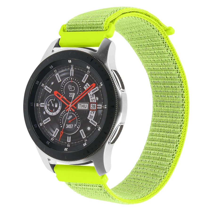 Light yellow Gear s3 Frontier ремешок для samsung galaxy watch 46 мм 22 мм ремешок для часов спортивный тканый нейлоновый холщовый ремешок для часов huawei watch gt ремешок - Цвет ремешка: Light yellow