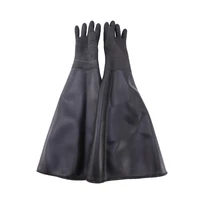 rubber black sandblaster gloves stripe abrasive sand blasting gloves for blasting cabinet 65x30cm