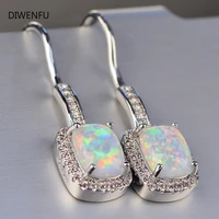 sapphire s925 sterling silver stud earrings for women 2020 grace bohemia jewelry square wedding silver earrings for women