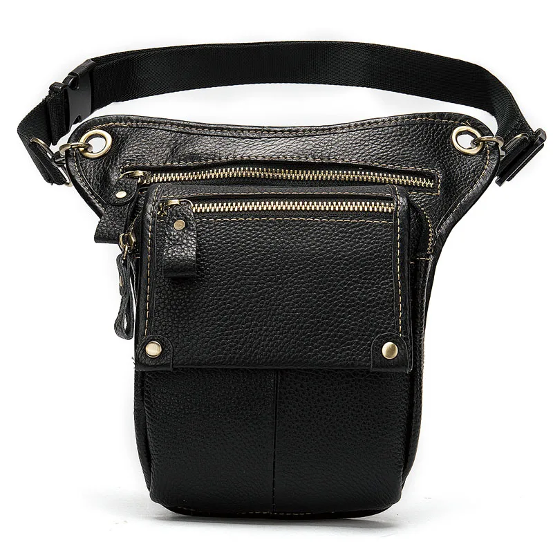 3237black Мужские поясные сумки WESTAL из натуральной кожи для мотоциклистов, поясная сумка для мужчин, поясная сумка для мужчин - Цвет: 3237black