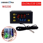 Цифровой мини-регулятор температуры W3230, светодиодный дисплей, 12 В, 24 В, 220 В, регулятор термостата с инструментом контроля теплаохлаждения