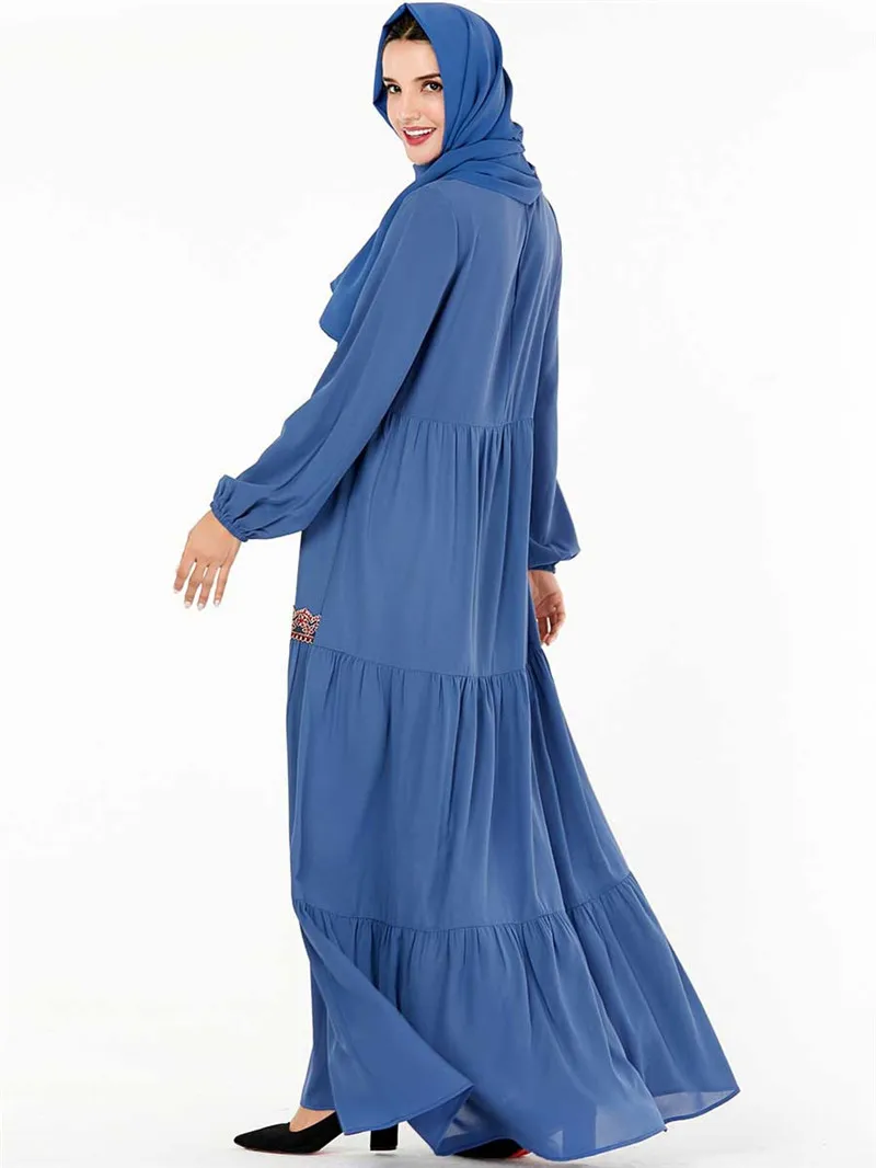 Мусульманское длинное платье вечерние шифоновые платья в мусульманском стиле