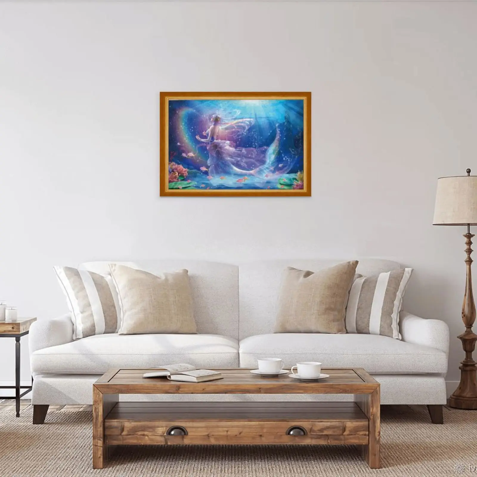 

Beautiful Mermaid Pattern 300 500 1000 PCS Wood Jigsaw Puzzle Toy Wall Decor Picture Family Parent Child Games