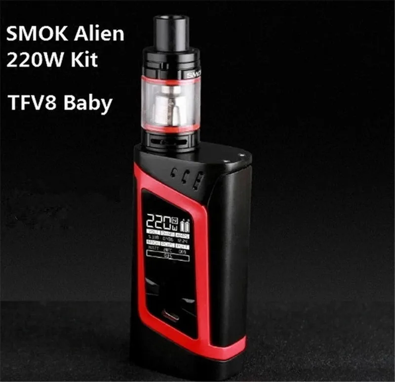 Электронная сигарета SMOK Alien Kit боксмод 220 Вт спираль испарителя TFV8 Baby Tank S168|e hookah|kit