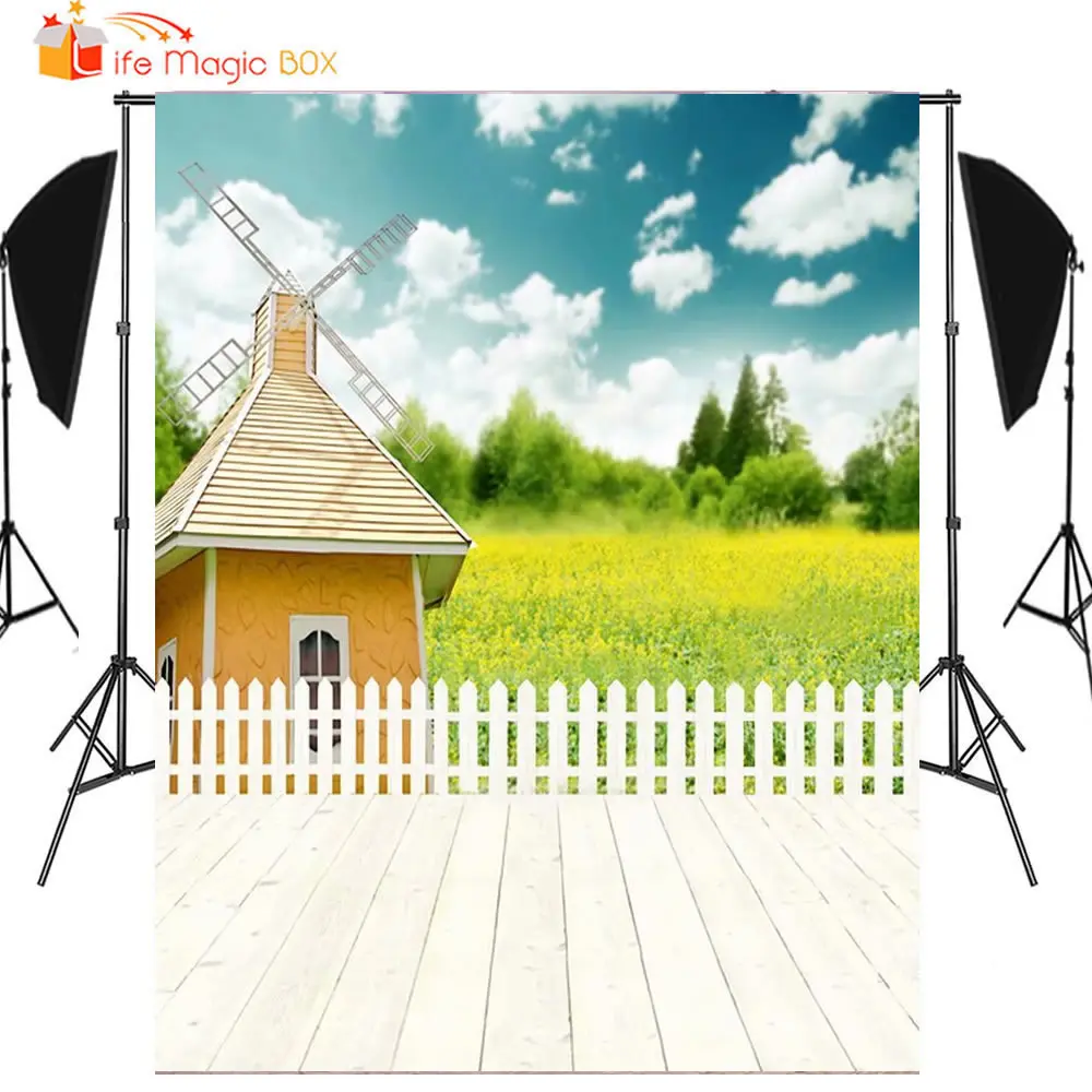 Фон для фотосъемки с изображением волшебной будки принцессы в фотостудии|Фон