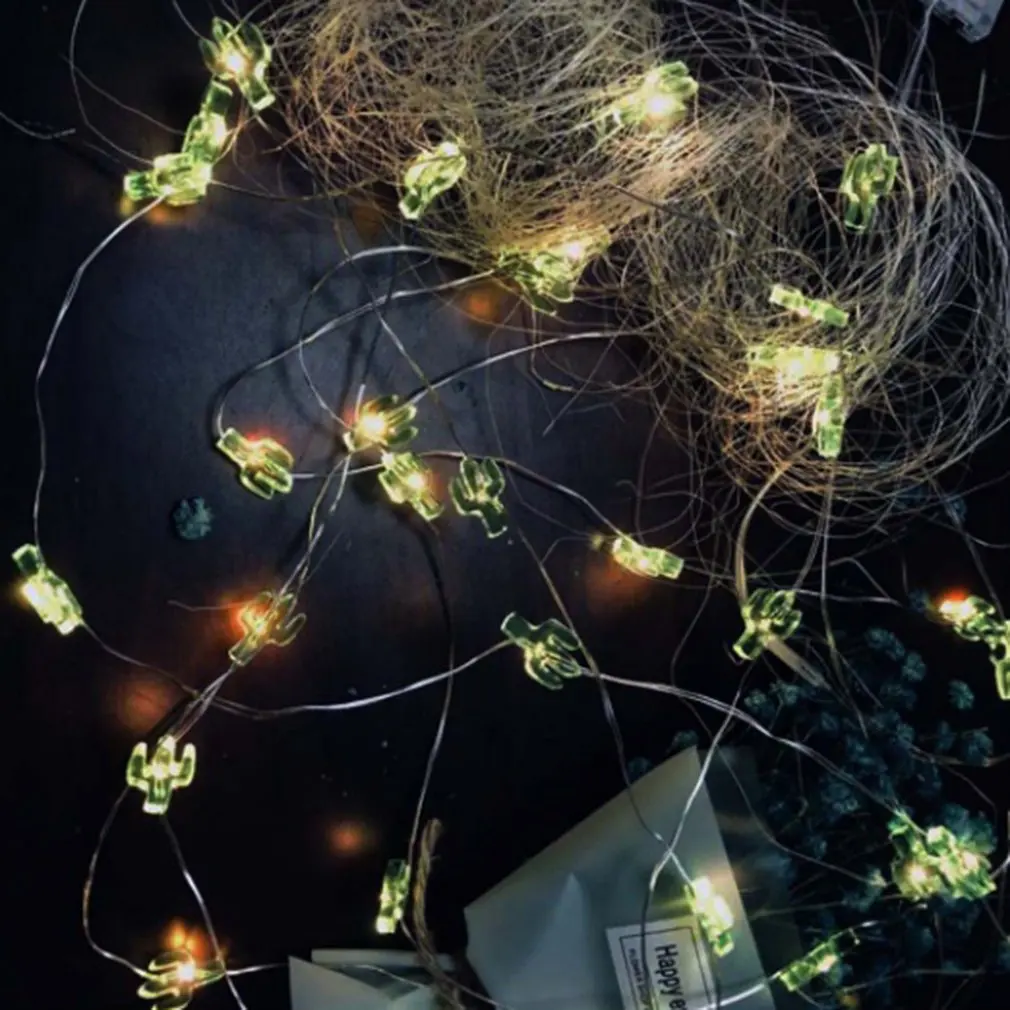 20 Led светильник s Рождественское украшение ананас Фламинго Зеленый Кактус