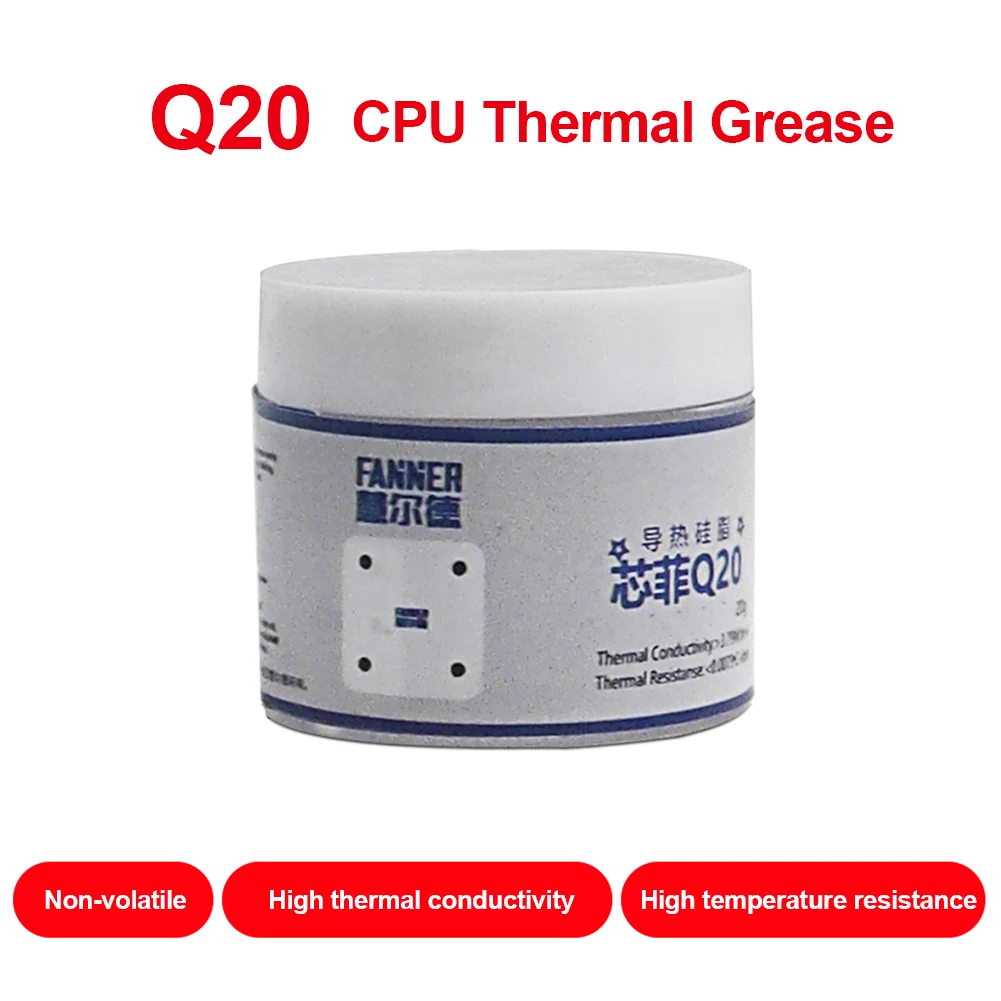

20/80/200g Silicone Compound Thermal Paste Conductive Grease Heatsink For CPU GPU Chipset notebook Cooling with scraper