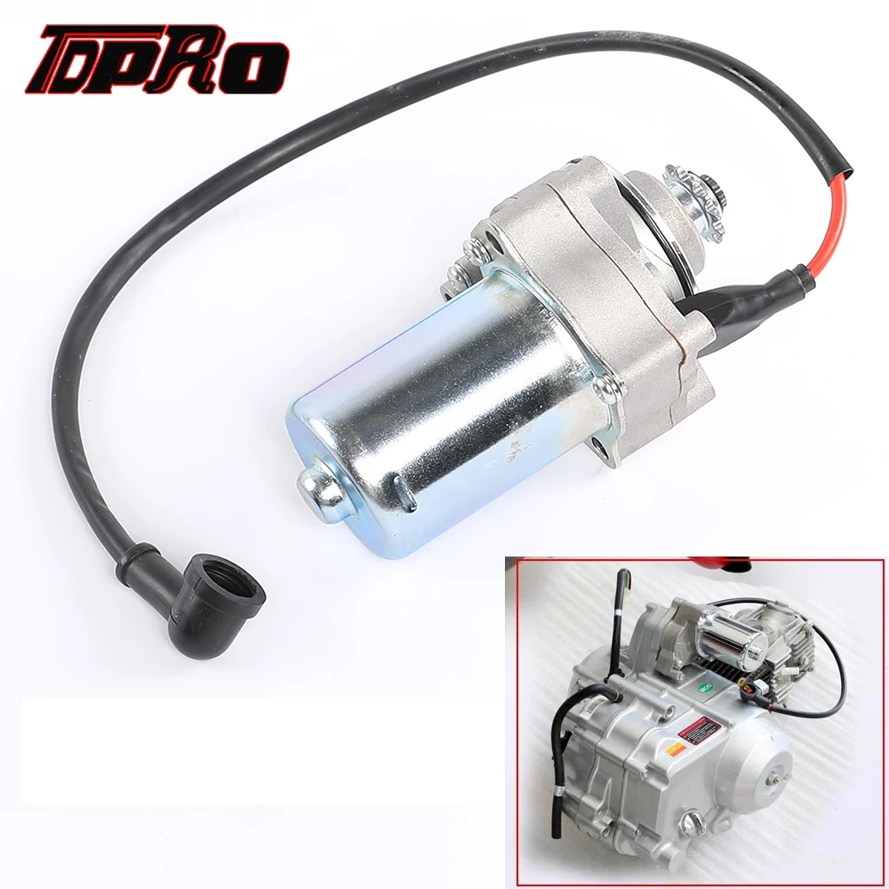 TDPRO 3 болта электрический стартер 12 т для 50cc 70cc 90cc 110cc 125cc ATV Quad Go Kart карманный велосипед верхняя позиция двигателя